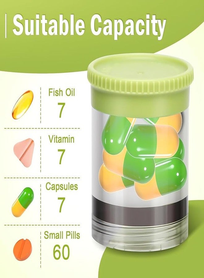 GNOLY علبة حبوب أسبوعية من GNOLY - موزع أدوية بـ 21 خانة، محكم الإغلاق بغطاء شفاف - منظم محمول للأقراص - حاوية تخزين حبوب، جيب صغير آمن للسفر والتخييم (قطعة واحدة) - Image 5